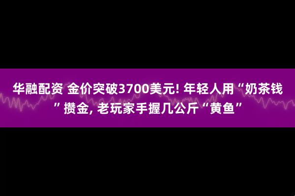 华融配资 金价突破3700美元! 年轻人用“奶茶钱”攒金, 老玩家手握几公斤“黄鱼”