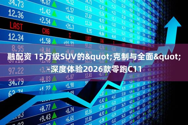 融配资 15万级SUV的"克制与全面"-深度体验2026款零跑C11